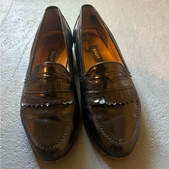 Bally Other - Vintage mens Bally Cordovan Burgundy Leather Slip On Loafers size 7.5’